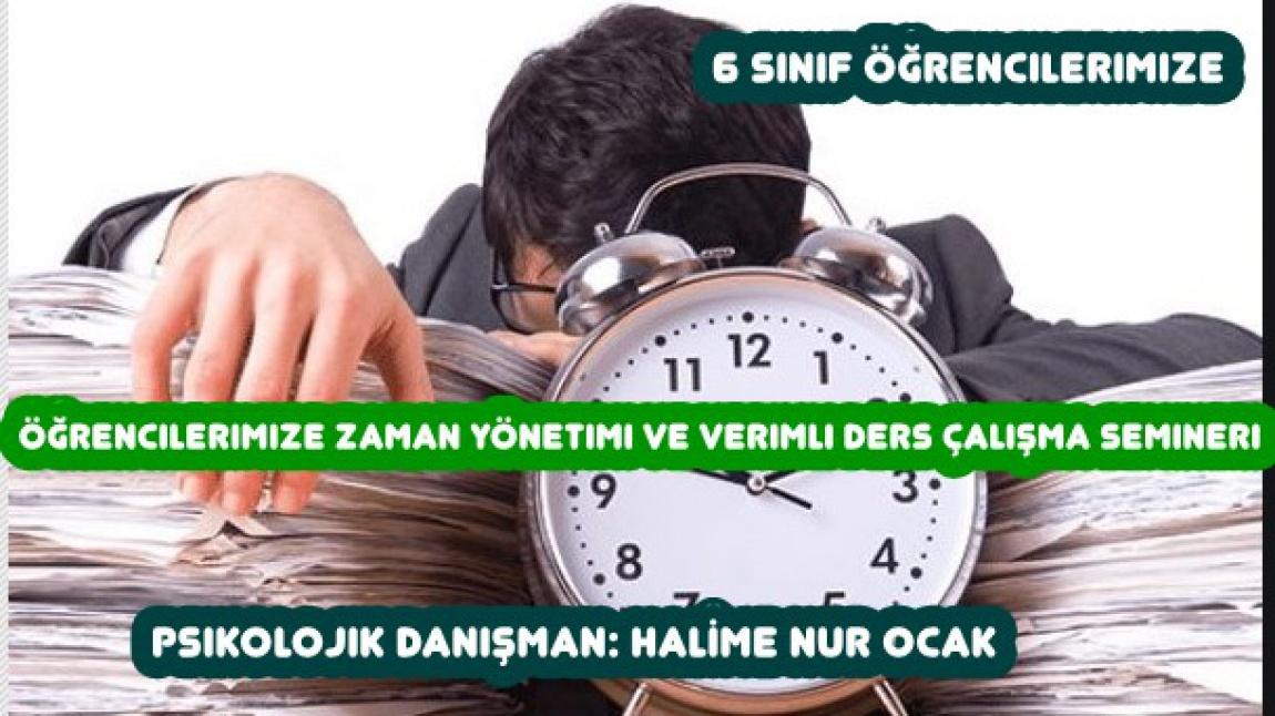 Rencilerimize Zaman Y Netimi Ve Verimli Ders Al Ma Semineri